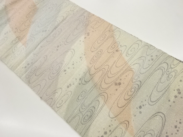 JAPANESE NAGOYA OBI / TSUMUGI / WOVEN SHIKISHI PATTERN